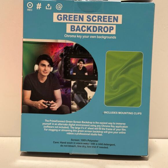 Green Screen Backdrop‎ Chroma Key for Streaming Photography Video 60x48 - Picture 8 of 9